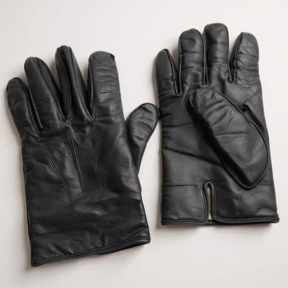 Coach Men’s Nappa Leather Cashmere Lined Winter Driving Gloves Black XL Italy - Picture 1 of 10